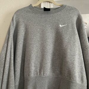 Gray Nike Cropped Sweatshirt